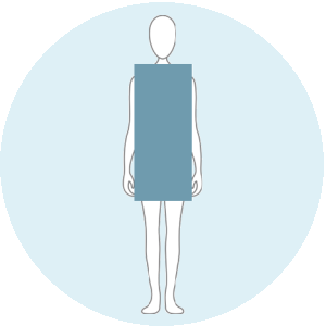I-VORM bodytype - je schouders, taille en heupen ongeveer gelijk en je hebt een smal of tenger postuur